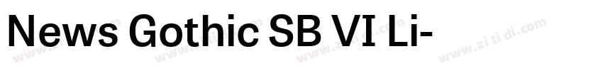 News Gothic SB VI Li字体转换